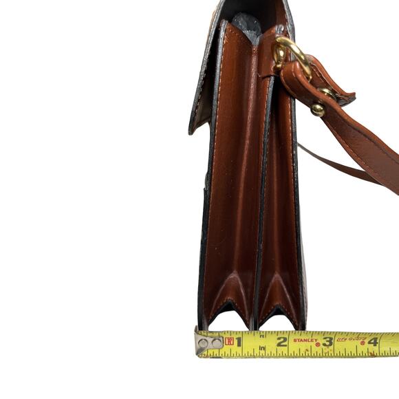 Vintage Yves Saint Laurent Brown Leather Shoulder Bag Model DE 3133 BR 1970-80s - Picture 14 of 16